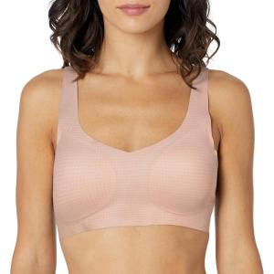 Bali Comfort Revolution Wireless Bra, Easylite Full-Coverage Wireless Everyday Bra, Wirefree Bra with CloudSoft Comfort(White Print)