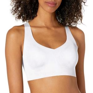 Bali Comfort Revolution Wireless Bra, Easylite Full-Coverage Wireless Everyday Bra, Wirefree Bra with CloudSoft Comfort(White/Hush Pink Floral)
