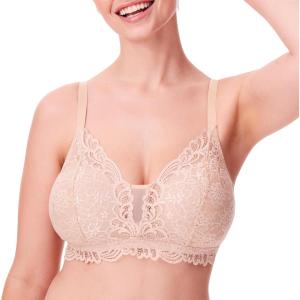 Bali Womens Bali Women’s Desire All Over Lace Wirefree Bra Df6591(Latte Lift)