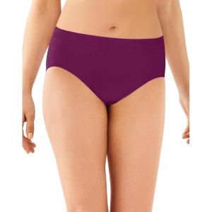 Bali Women’s Brief Underwear, Brief Panties for Everyday Comfort, Smoothing Seamless Underwear for Women(Venetian Purple)