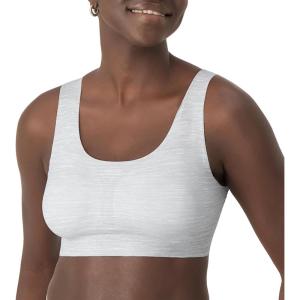 Bali Women’s Comfort Revolution Easylite Wireless T-Shirt Bra, Pullover Wirefree T-Shirt Bra(Crystal Grey Heather)