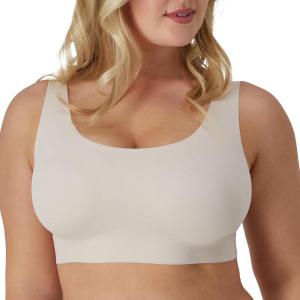 Bali Women’s Comfort Revolution Easylite Wireless T-Shirt Bra, Pullover Wirefree T-Shirt Bra(Sandshell)