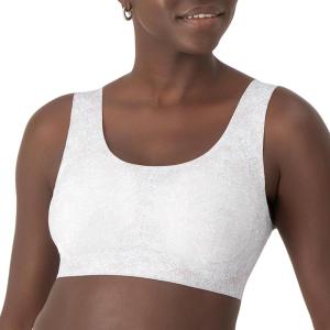 Bali Women’s Comfort Revolution Easylite Wireless T-Shirt Bra, Pullover Wirefree T-Shirt Bra(Splatter Gloss/White Print)