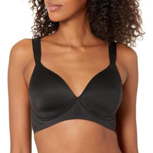 Bali Womens Comfort Revolution Wirefree Bra, Soft Touch Ultimate Wireless Support Bra(Black)