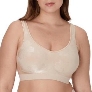 Bali Women’s Comfort Revolution Wireless Bra, ComfortFlex Fit Full-Coverage Bra, DF3488(Almond Tropic)
