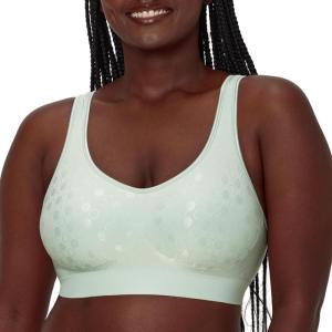 Bali Women’s Comfort Revolution Wireless Bra, ComfortFlex Fit Full-Coverage Bra, DF3488(Glassblown Dot)