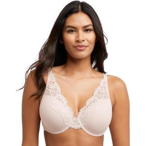 Bali Womens Lace Underwire Bra, One Smooth U Comfort Stretch Full-Coverage Convertible Bra(Sandshell)
