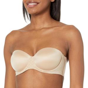 Bali Womens One Smooth U Strapless Bra, Ultimate Stay in Place, 7-Way Multiway Underwire Bra, Full Coverage(Taupe)