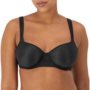 Bali Womens One Smooth U Ultra Light Minimizer Underwire Bra Df3490(Black)