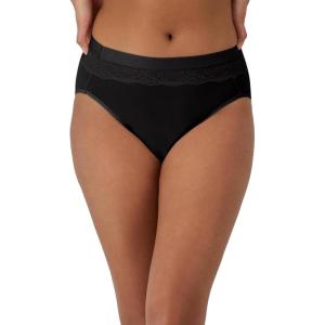 Bali Women’s Period Underwear Brief, Beautifully Confident Hi Cut Period Underwear, Period Panties, Light Protection(Black)