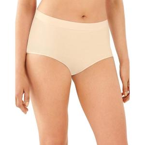 Bali Women’s Seamless Underwear, Smoothing Brief Panties, Full-Coverage Stretch Microfiber Underwear for Women(Light Beige)