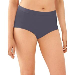 Bali Women’s Seamless Underwear, Smoothing Brief Panties, Full-Coverage Stretch Microfiber Underwear for Women(Private Jet)