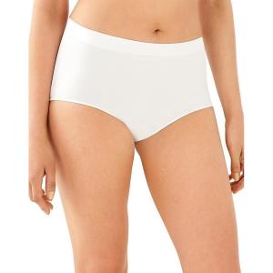 Bali Women’s Seamless Underwear, Smoothing Brief Panties, Full-Coverage Stretch Microfiber Underwear for Women(White)