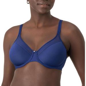 Bali Womens Seamless Underwire Bra, One Smooth U Smoothing Underwire Bras for Women, Convertible Straps, Ultra Light(In the Navy 2)