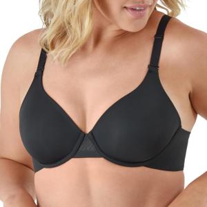 Bali Women’s Ultimate Smoothing Underwire T-Shirt Bra – Lightweight Convertible(Black)