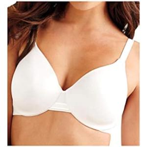Bali Women’s Underwire Bra DF3W11, One Smooth U Back-Smoothing Bras for Women, Concealing, Full Coverage(White)