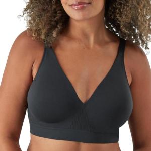 Bali Women’s Wireless Bra, Comfort Revolution Modern Seamless Bra, Flex-to-fit Wirefree Bra(Black)