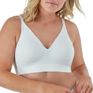 Bali Women’s Wireless Bra, Comfort Revolution Modern Seamless Bra, Flex-to-fit Wirefree Bra(White)