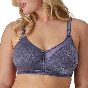 Bali Women’s Wireless Lace Bra, Double Support Lace Bras for Women, Stay-in-Place Straps, Full Coverage, Comfortable(Private Jet)