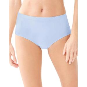 Bali womens Comfort Revolution Seamless Brief Panty, Microfiber Stretch Underwear, Women’s High Rise Brief(Ciel Blue)