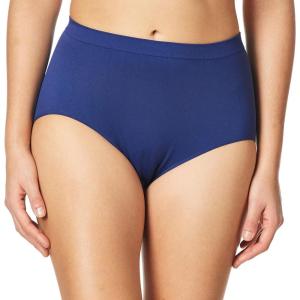Bali womens Comfort Revolution Seamless Brief Panty, Microfiber Stretch Underwear, Women’s High Rise Brief(In the Navy)