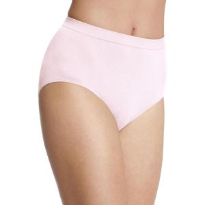 Bali womens Comfort Revolution Seamless Brief Panty, Microfiber Stretch Underwear, Women’s High Rise Brief(Silken Pink)