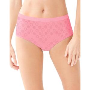 Bali womens Comfort Revolution Seamless Brief Panty, Microfiber Stretch Underwear, Women’s High Rise Brief(Think in Pink)