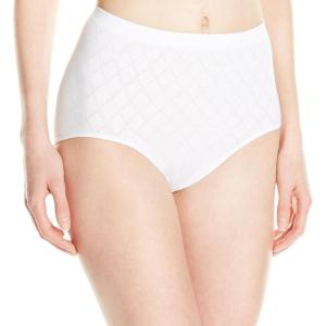 Bali womens Comfort Revolution Seamless Brief Panty, Microfiber Stretch Underwear, Women’s High Rise Brief(White Diamond)