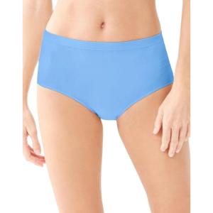 Bali womens Comfort Revolution Seamless Brief Panty, Microfiber Stretch Underwear, Women’s High Rise Brief(Zen Blue)