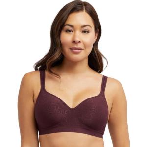 Bali womens Comfort Revolution Wireless Bra, Cool Comfort Full-coverage Bra (Retired Colors)(Nightfire Red Swirl)