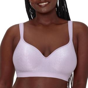 Bali womens Comfort Revolution Wireless Bra, Cool Comfort Full-coverage Bra (Retired Colors)(Purple Iris Zag)