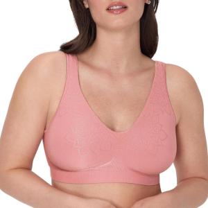 Bali womens Comfort Revolution Wireless Bra, Cool Comfort Full-coverage Bra (Retired Colors)(Rose Tea Aztec)