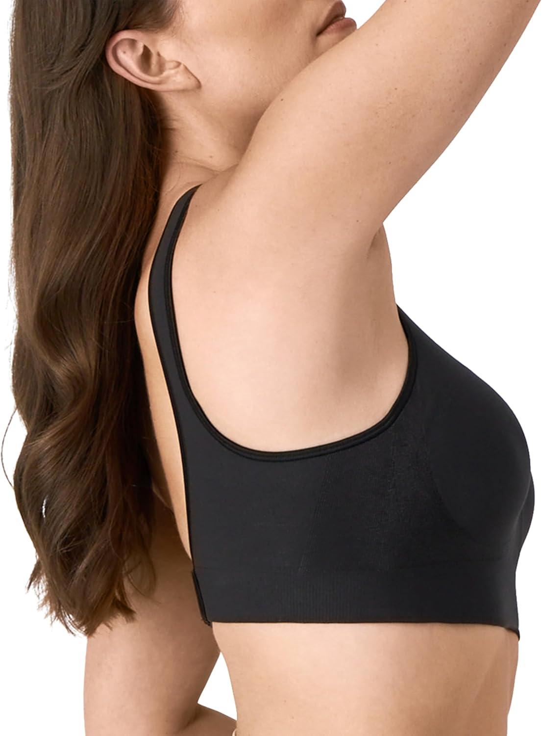 imageBali Womens Wireless Bra Comfort Revolution for Women Targeted Shaping Seamless Full CoverageBlack