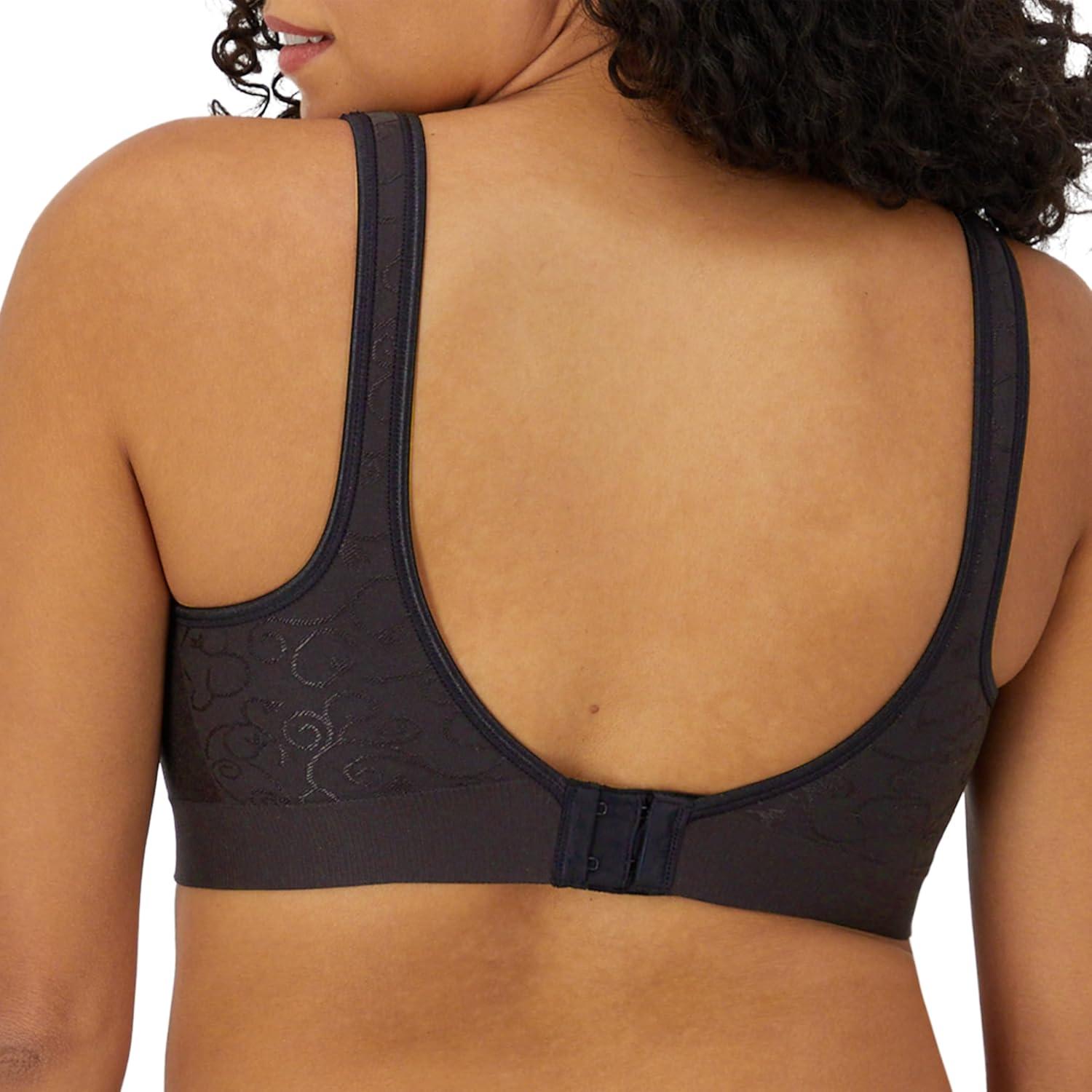 imageBali Womens Wireless Bra Comfort Revolution for Women Targeted Shaping Seamless Full CoverageBlack Swirl
