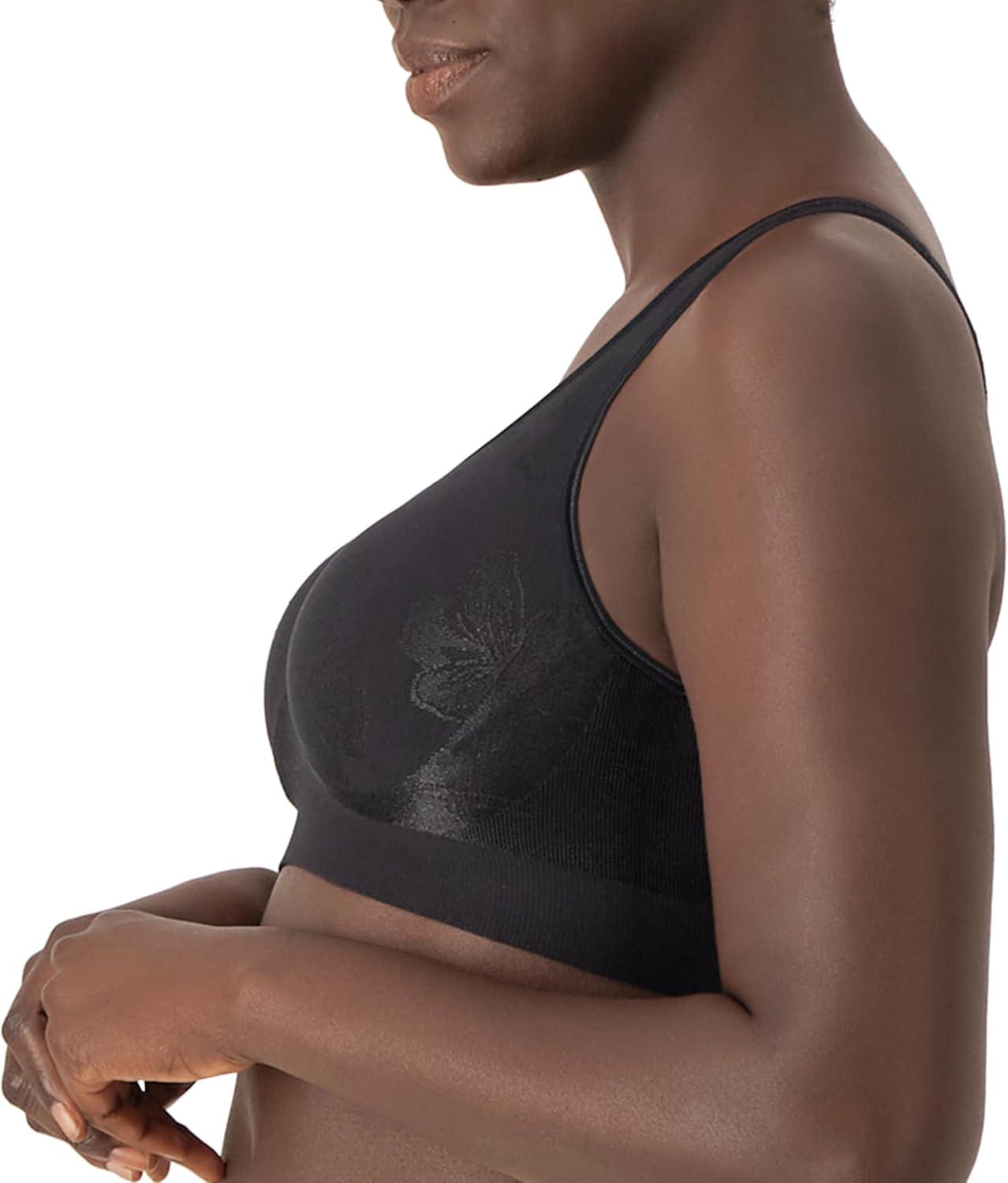 imageBali Womens Wireless Bra Comfort Revolution for Women Targeted Shaping Seamless Full CoverageBlack Tropic