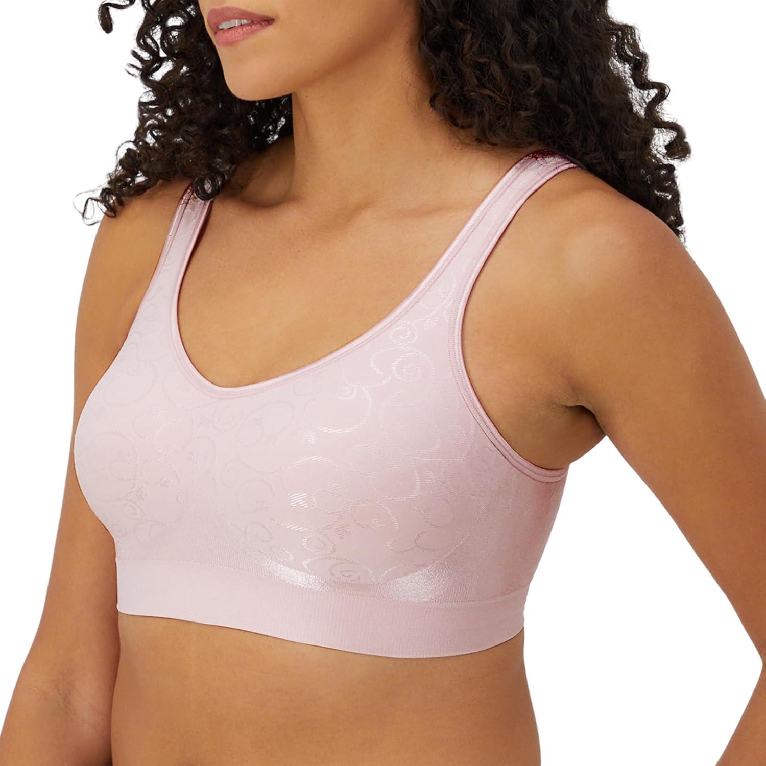 imageBali Womens Wireless Bra Comfort Revolution for Women Targeted Shaping Seamless Full CoverageHush Pink Swirl