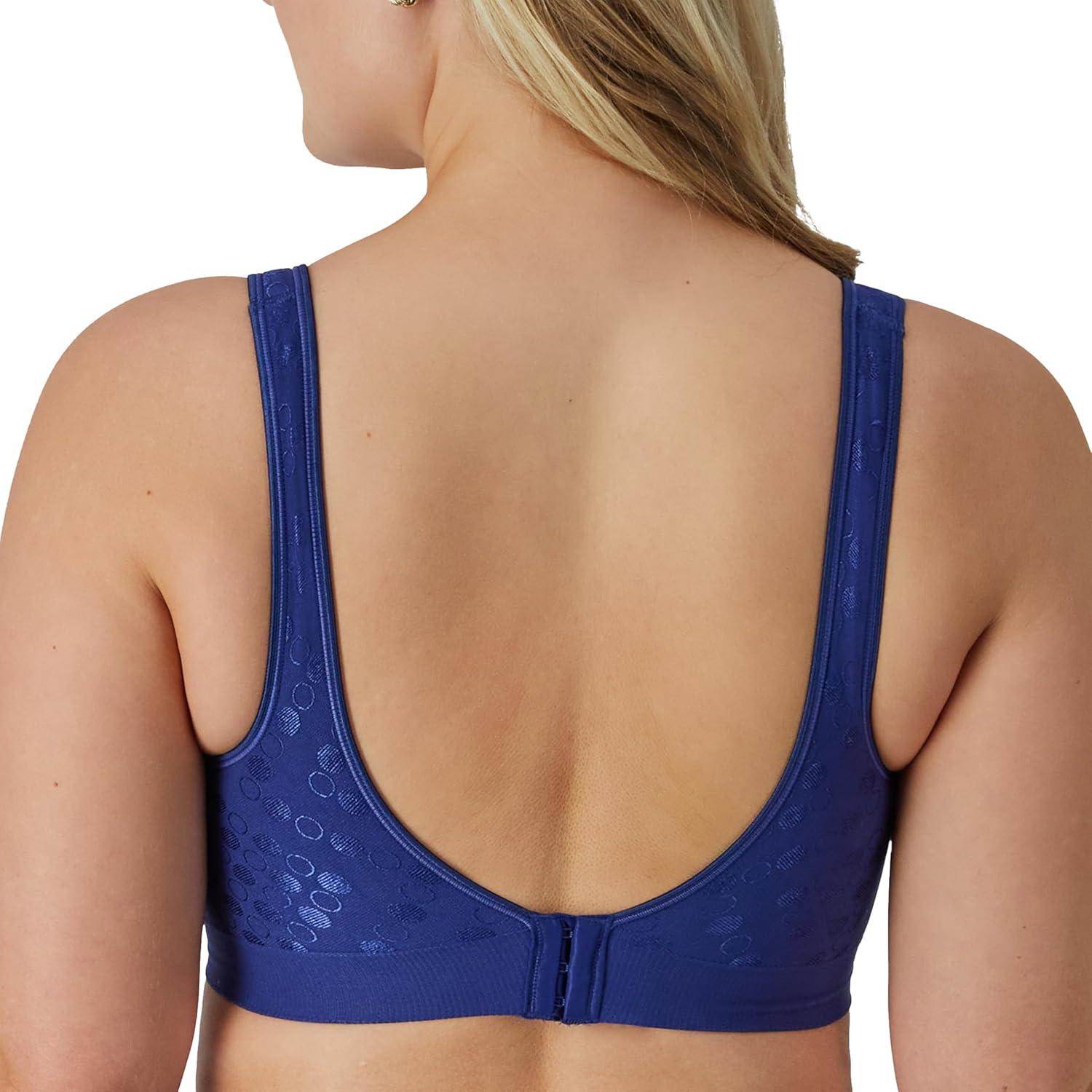 imageBali Womens Wireless Bra Comfort Revolution for Women Targeted Shaping Seamless Full CoverageIn the Navy Dot