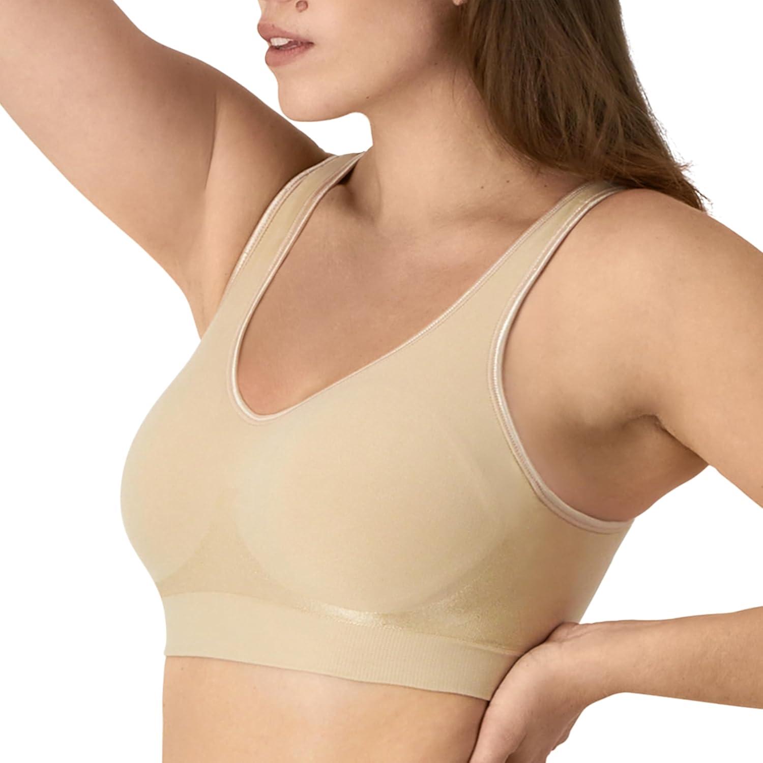 imageBali Womens Wireless Bra Comfort Revolution for Women Targeted Shaping Seamless Full CoverageNude