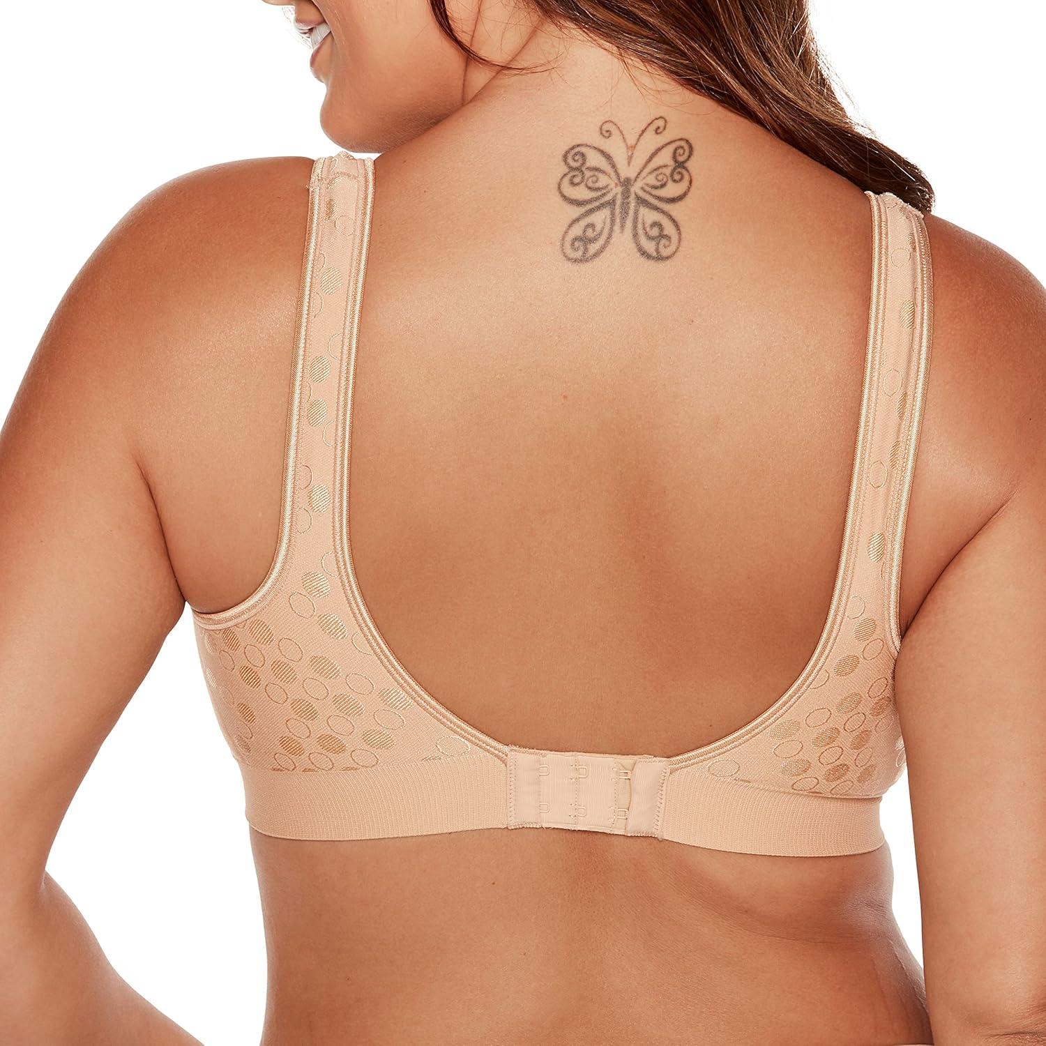 imageBali Womens Wireless Bra Comfort Revolution for Women Targeted Shaping Seamless Full CoverageNude Dot