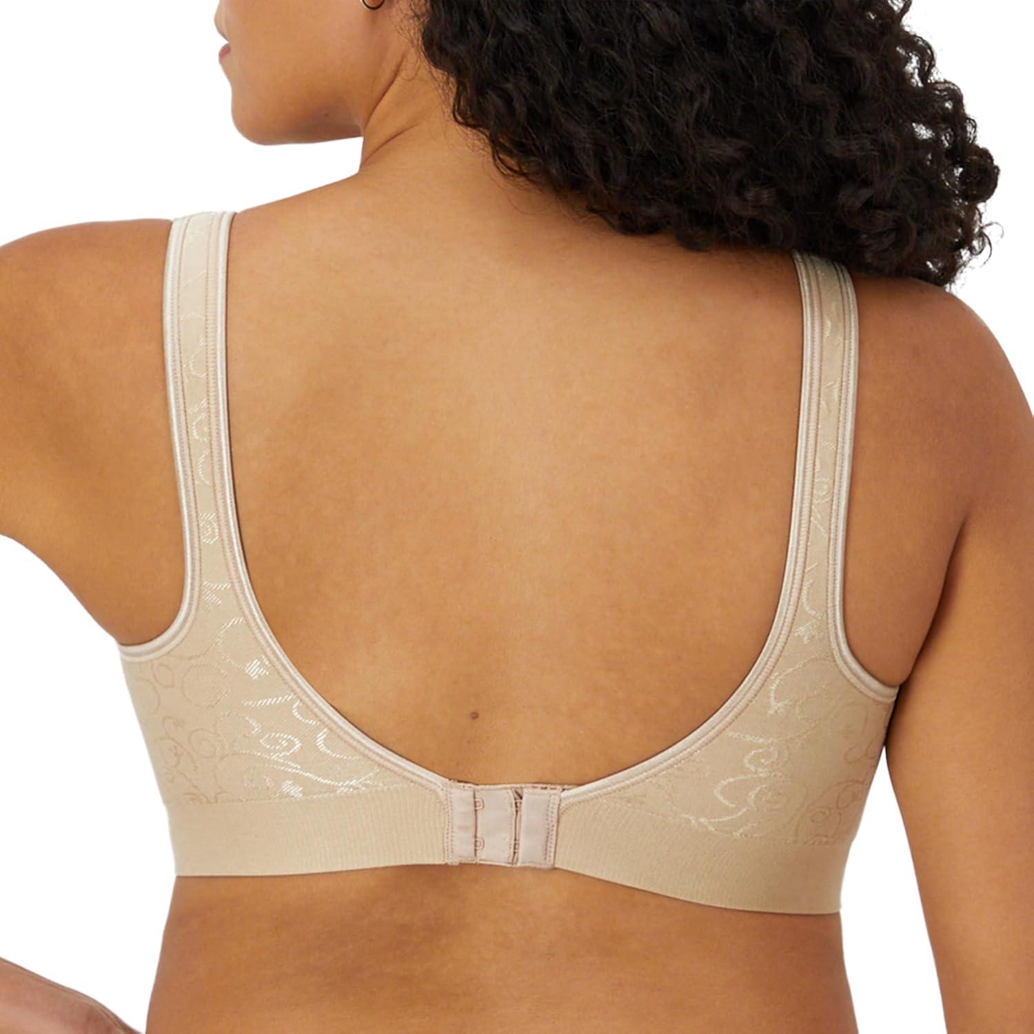 imageBali Womens Wireless Bra Comfort Revolution for Women Targeted Shaping Seamless Full CoverageNude Swirl