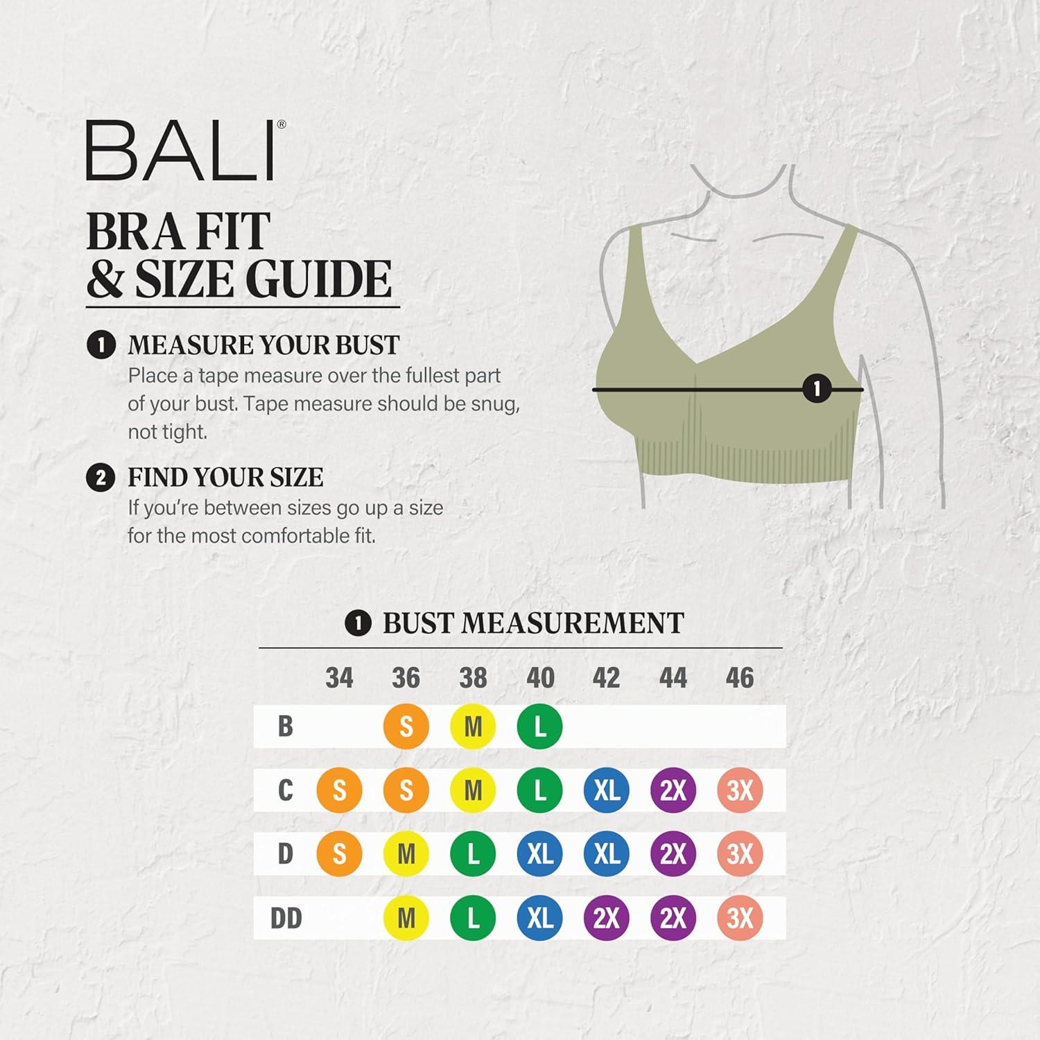 imageBali Womens Wireless Bra Comfort Revolution for Women Targeted Shaping Seamless Full CoverageSandshell Tropic