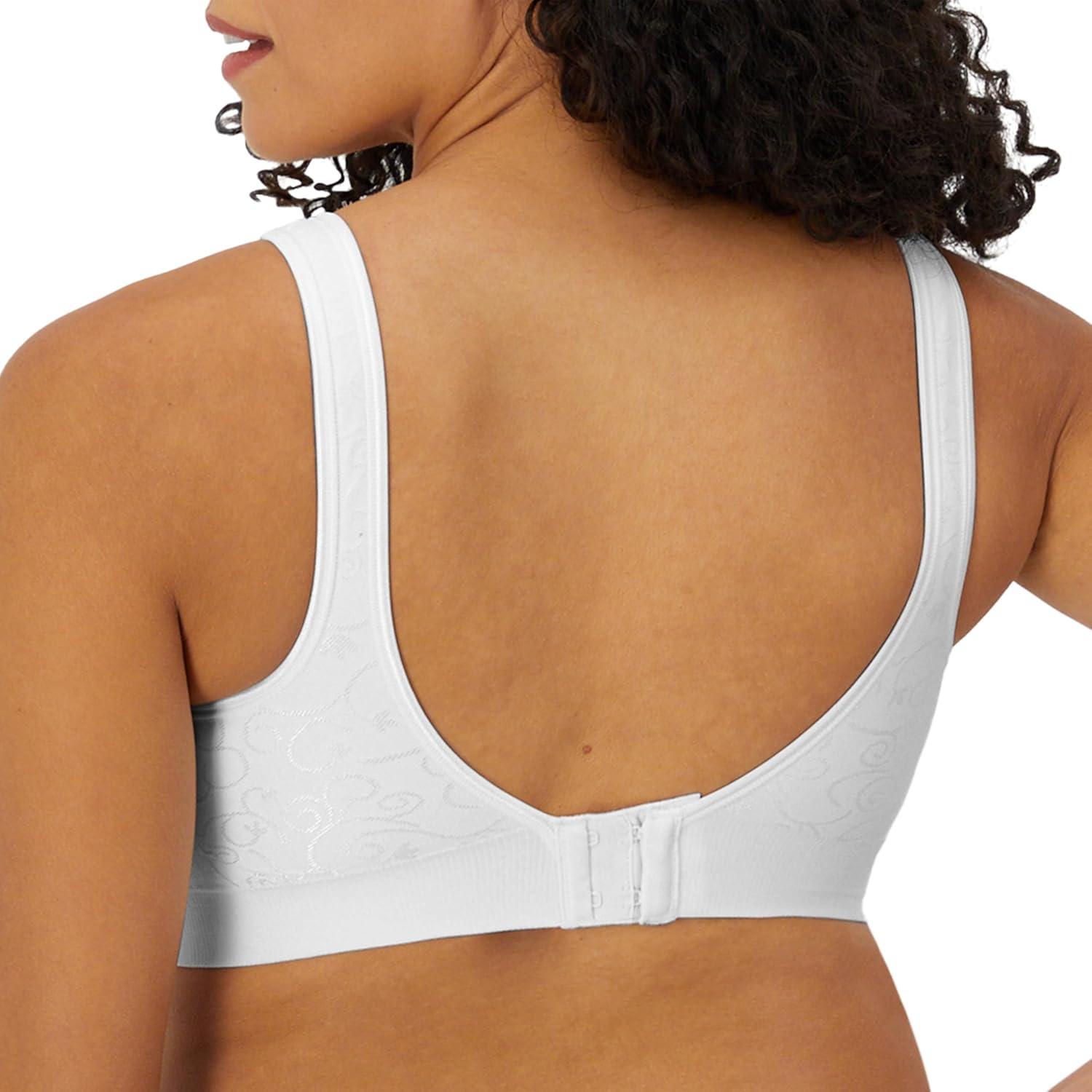 imageBali Womens Wireless Bra Comfort Revolution for Women Targeted Shaping Seamless Full CoverageWhite Swirl