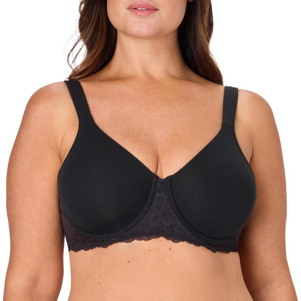 imageBali Womens Minimizer Bra Breathe Underwire S for Women Full Coverage for Large Bust Most ComfortableBlack