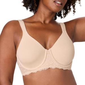 Bali Womens Minimizer Bra, Breathe Underwire S for Women, Full Coverage for Large Bust, Most Comfortable(Almond)