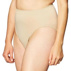Bali Women’s Underwear, Comfort Revolution Hi-Cut Brief Panties, Seamless Microfiber Underwear(Nude)