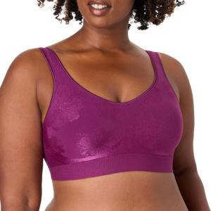 Bali Womens Wireless Bra, Comfort Revolution for Women, Targeted Shaping, Seamless, Full Coverage(Autumn Orchid Tropic)