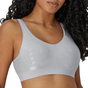 Bali Womens Wireless Bra, Comfort Revolution for Women, Targeted Shaping, Seamless, Full Coverage(Crystal Grey Pattern)