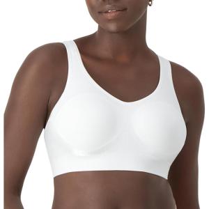 Bali Womens Wireless Bra, Comfort Revolution for Women, Targeted Shaping, Seamless, Full Coverage(White)