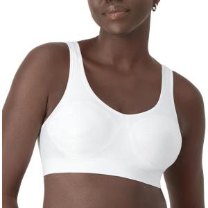 Bali Womens Wireless Bra, Comfort Revolution for Women, Targeted Shaping, Seamless, Full Coverage(White Tropic)