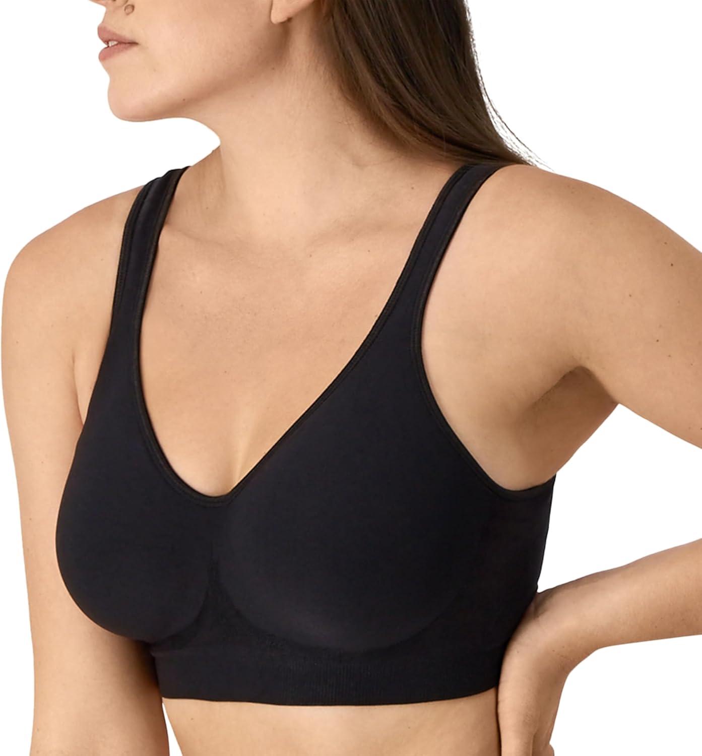 imageBali Womens Wireless Bra Comfort Revolution Seamless TShirt Bras for Women ComfortFlex FitBlack